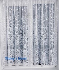 Tenda a rete in pizzo bianco