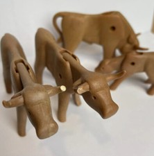 Geobra Playmobil 1974 Fattoria Mucca Toro Vitello Farm Animals Vintage Toys