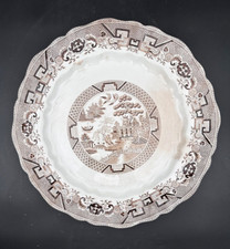 Piatto Società Ceramica Richard stile Colandine, ponticello, toni del marrone