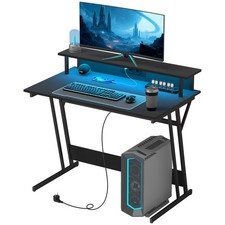 HOMCOM Scrivania PC con Luci