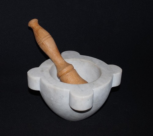 Mortaio marmo con - mortaio, in