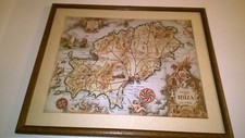 QUADRO Cartina Topografica - Isola di IBIZA