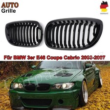 Per BMW Serie 3 E46 Coupè Cabrio 2003-07 330Ci NERO LUCIDO Reni Griglia Radiatore Mopf