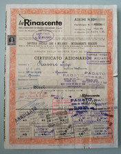 LA RINASCENTE - CERTIFICATO