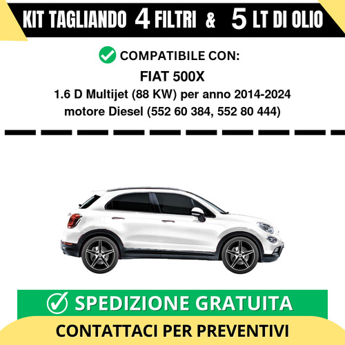 Tagliando per fiat 500x d - per,