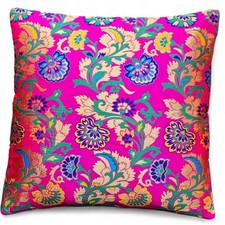 Copricuscino jacquard in seta