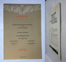 Teatro alla Scala programma SERATA DEDICATA ALLA MODA ITALIANA Concerto 1990