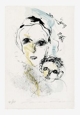 Ernesto Treccani, Mamma e bambino, litografia firmata e numerata (6/20)