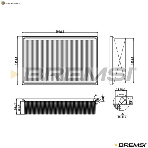 Filtro aria fa0648 per ford - aria,