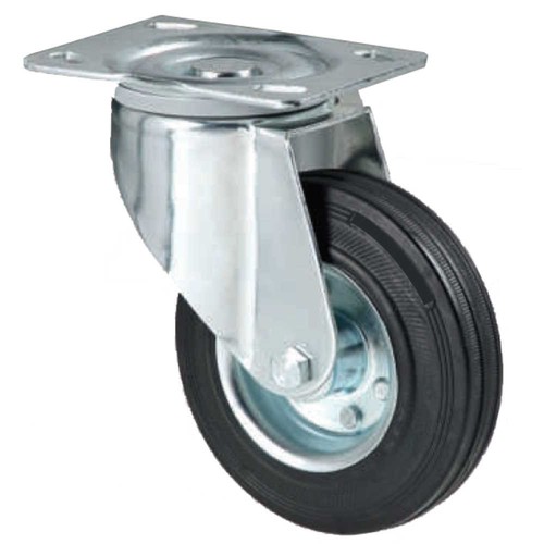 Ruota girevole 200 gomma - girevole,