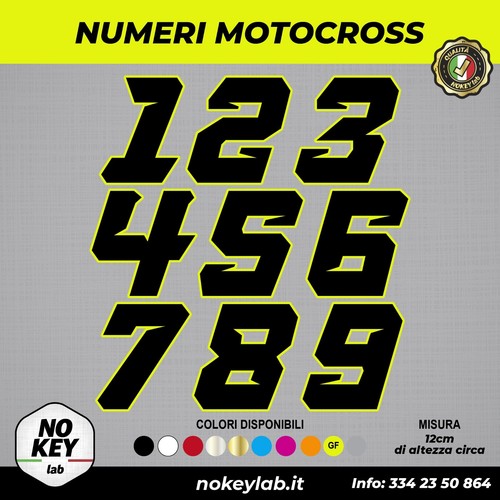 Adesivi numero gara - moto, cross