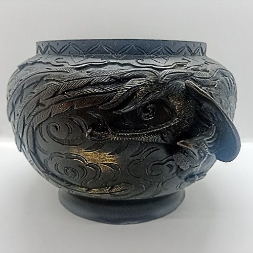 Antico vaso bronzo giapponese - antico,