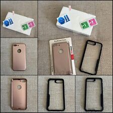 IPHONE 7 PLUS COVER ROSA + COVER TRASPARENTE + PELLICOLA PROTETTIVA IN VETRO