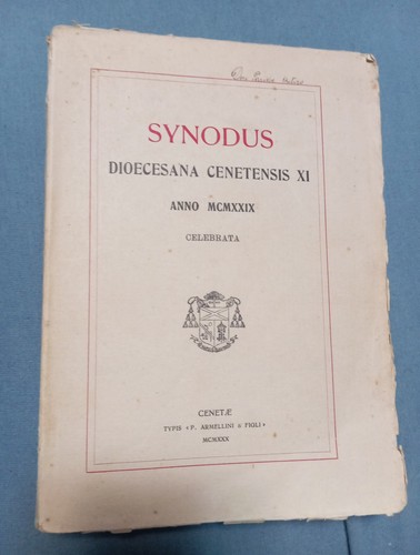 Libro 1930 sinodo diocesano - sinodo,