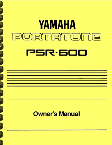 Yamaha portatone psr 600 - yamaha, psr-600