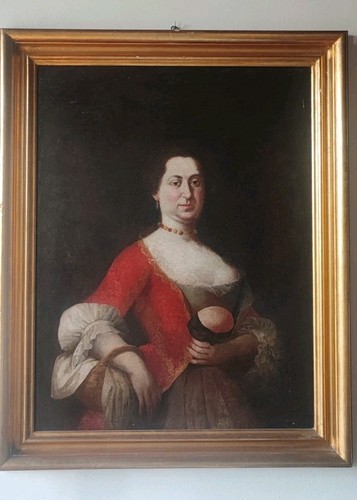 Antico grande dipinto ritratto - grande,