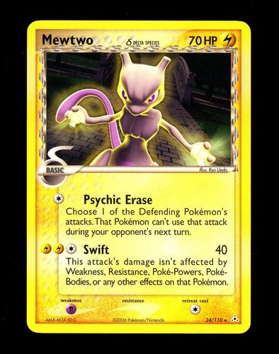 Carta pokemon mewtwo 2006 - carta,