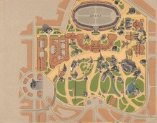 Italia - Esposizione di Milano 1906 - Pianta della mostra - DOPPIA CARTOLINA