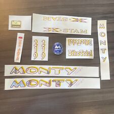 NOS Monty Trials Kit Adesivi Telaio Bici BMX 219 X Adesivi Stam