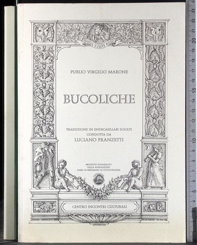 Bucoliche publio virgilio - bucoliche.,