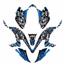 Kit decalcomanie grafiche KFX 450R per Kawasaki Quad 24 mil vinile racing #2500 Blu