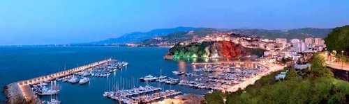 Quadro veduta costa agropoli - costa,