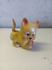 PUPAZZO LEDRA PLASTIC GATTINO DI GOMMA  VINTAGE MADE IN ITALY   01/18