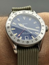 Orologio Vaer G2 Pacific Acciaio GMT 39mm USA Orologio Assemblato con 2 Cinturini Extra