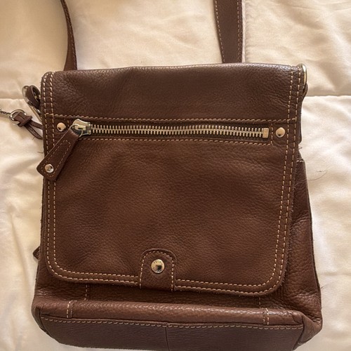 Brown pebbled crossbody - brown,