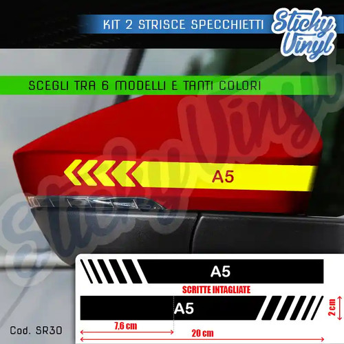 Adesivi strisce specchietti - strisce,
