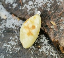 Ciondolo ambra argento
