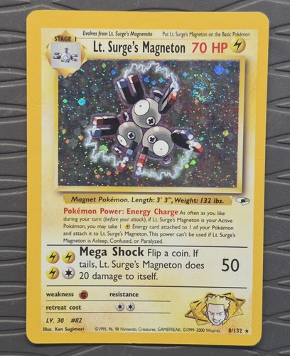 Carta pokemon tenente surge - carta,