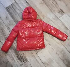 giubbotto da bambina 8 - 9 anni, di colore rosso, imbottito