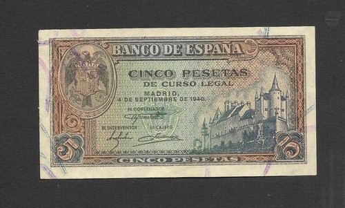 Pesetas 1940 serie ebc - 5, j