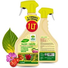 Rame + Zolfo Spray Concime Effetto Fungicida Piante Contro Malattie Funghi 1 Lt