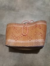 Borsa casual in paglia vimini naturale tote bags donna borsetta intrecciata estate 12" 