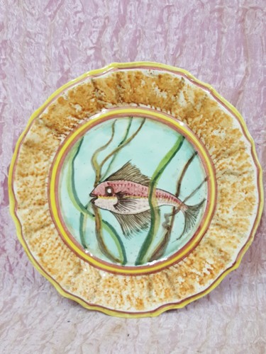 Piatto ceramica decoro mano - piatto,
