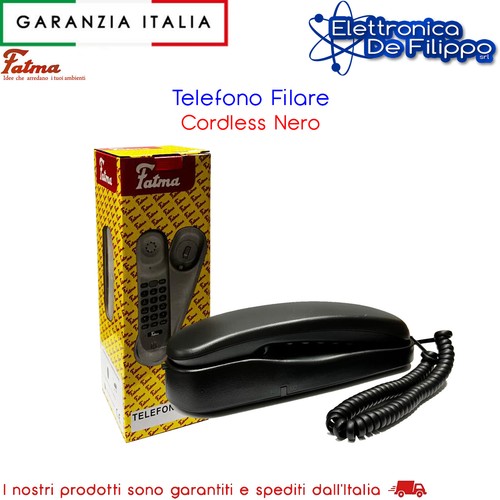 Telefono filare cordless nero - cordless,