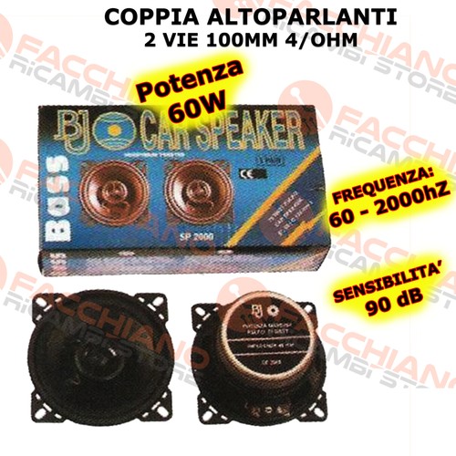 Coppia altoparlanti 10cm per - 10cm,