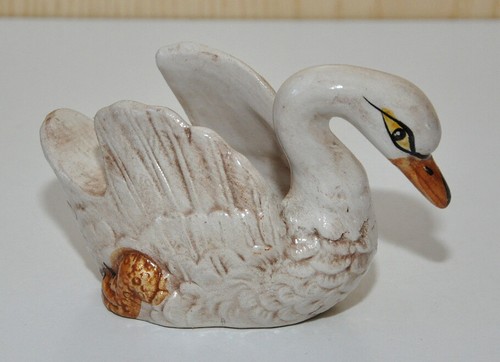 Cigno ceramica vecchia bassano - cigno,