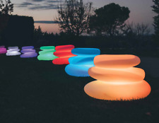 Vaso Luminoso EDEN FORMA DI SASSI Moderno 75x62xh47cm esterno/interno Resina 