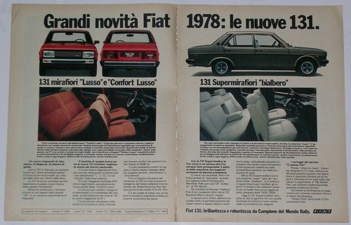 Advert pubblicità 1978 fiat - pubblicità,