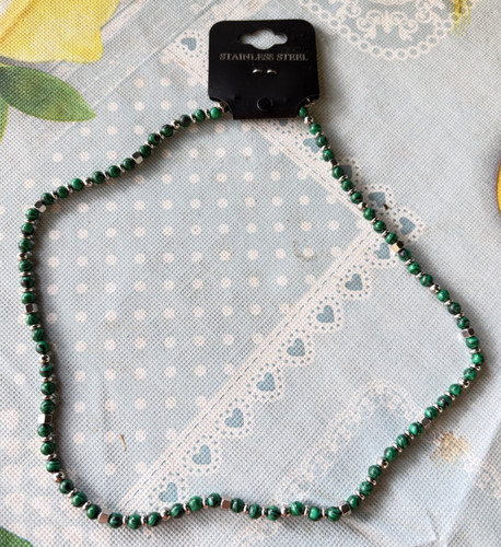 Collana pietre malachite - collana,