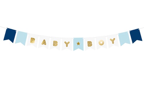 Festone carta baby boy - in,