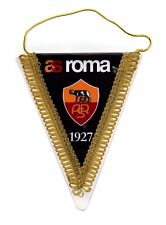 Gagliardetto A.S. ROMA Triangolare Ricamato Sfondo Nero cm 16 x 13 - Nuovo