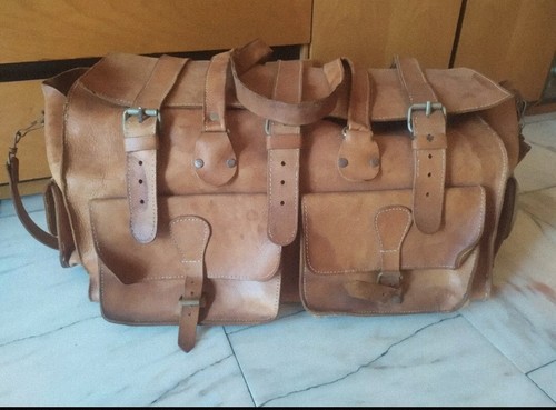 Borsone vero cuoio vintage - vero,