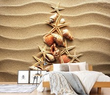 Carta da parati 3D Conchiglia Stella Marina I6052 autoadesiva rimovibile adesivo Erin