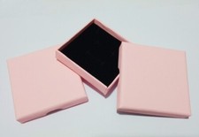 2pz scatolina confezione regalo quadrato colore rosa 7x7cm bigiotteria