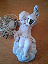 ANGIOLETTO CON LUCE IN CERAMICA GIOVANNI RONZAN TORINO ITALY 206 VEDI DESCR.