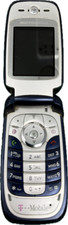 Motorola V360 telefono flip T-Mobile vintage 2003 blu argento